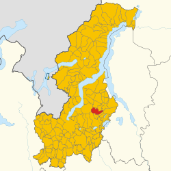 Map of Caslino d'Erba (Province of Como, region Lombardy, Italy 2024)